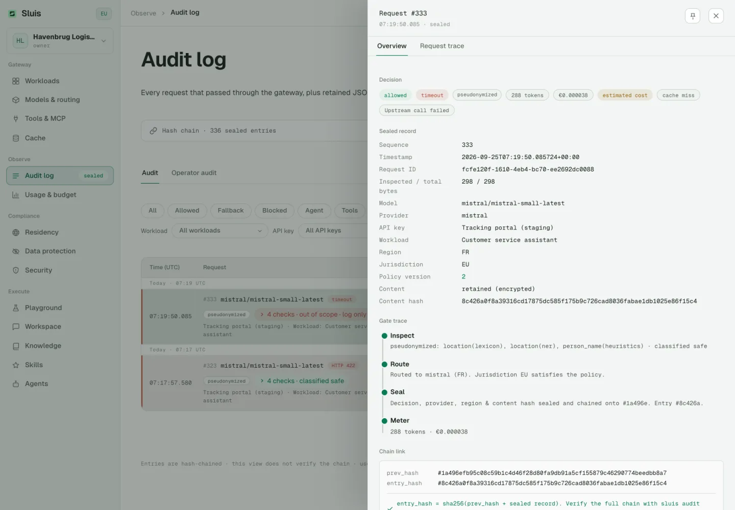 Follow requests live in the audit log